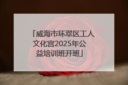 威海市环翠区工人文化宫2025年公益培训班开班