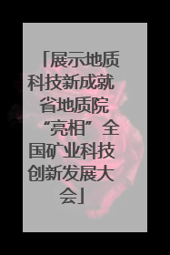 展示地质科技新成就 省地质院“亮相”全国矿业科技创新发展大会