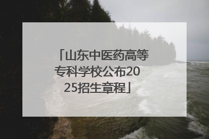 山东中医药高等专科学校公布2025招生章程