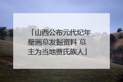 山西公布元代纪年壁画墓发掘资料 墓主为当地贾氏族人