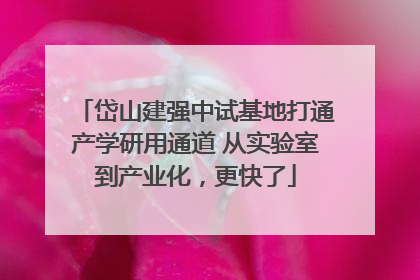 岱山建强中试基地打通产学研用通道 从实验室到产业化，更快了