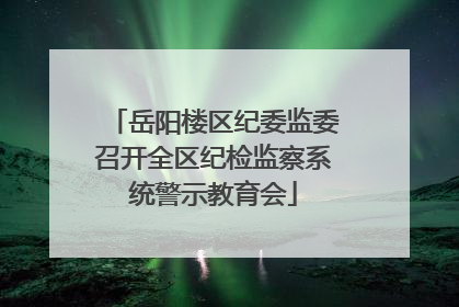 岳阳楼区纪委监委召开全区纪检监察系统警示教育会