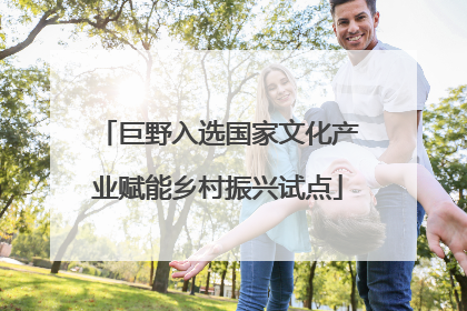 巨野入选国家文化产业赋能乡村振兴试点