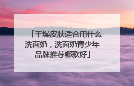 干燥皮肤适合用什么洗面奶，洗面奶青少年品牌推荐哪款好
