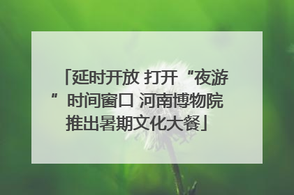 延时开放 打开“夜游”时间窗口 河南博物院推出暑期文化大餐