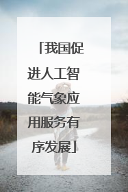 我国促进人工智能气象应用服务有序发展