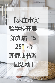 枣庄市实验学校开展第九届“5·25”心理健康节游园活动