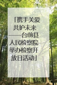 携手关爱 共护未来——台前县人民检察院举办检察开放日活动
