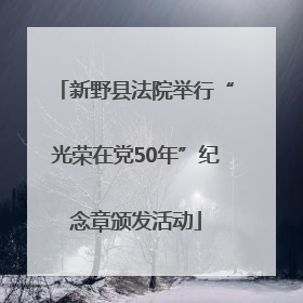 新野县法院举行“光荣在党50年”纪念章颁发活动