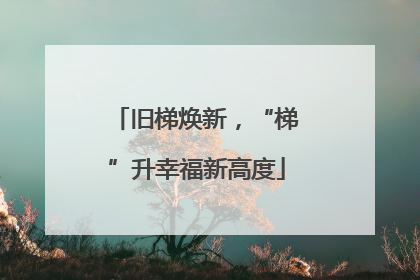 旧梯焕新，“梯”升幸福新高度