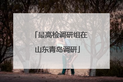 最高检调研组在山东青岛调研