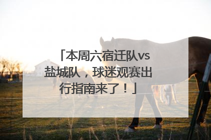 本周六宿迁队vs盐城队，球迷观赛出行指南来了！