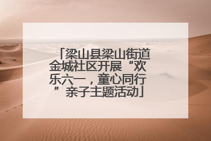 梁山县梁山街道金城社区开展“欢乐六一，童心同行”亲子主题活动