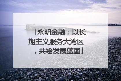 永明金融：以长期主义服务大湾区，共绘发展蓝图