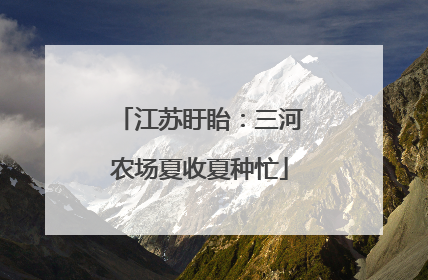 江苏盱眙：三河农场夏收夏种忙