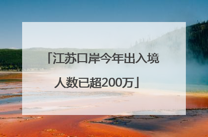 江苏口岸今年出入境人数已超200万