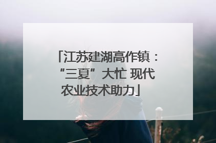 江苏建湖高作镇：“三夏”大忙 现代农业技术助力