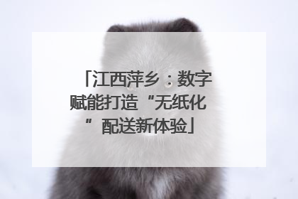 江西萍乡：数字赋能打造“无纸化”配送新体验