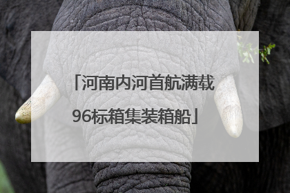 河南内河首航满载96标箱集装箱船