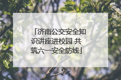 济南公交安全知识讲座进校园 共筑六一安全防线