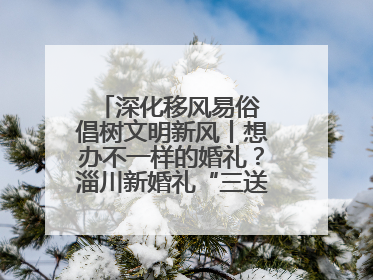 深化移风易俗 倡树文明新风丨想办不一样的婚礼？淄川新婚礼“三送”给你答案