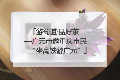 游蜀道·品好茶——广元市邀重庆市民“坐高铁游广元”