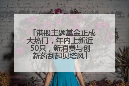 港股主题基金正成大热门，年内上新近50只，新消费与创新药刮起贝塔风