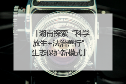 湖南探索“科学放生+法治善行”生态保护新模式