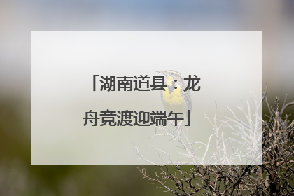 湖南道县：龙舟竞渡迎端午