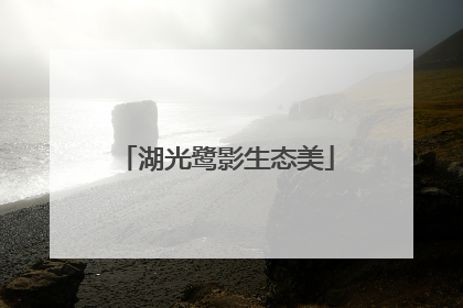 湖光鹭影生态美