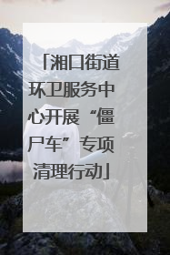 湘口街道环卫服务中心开展“僵尸车”专项清理行动