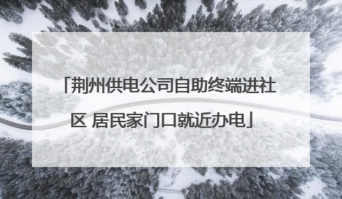 荆州供电公司自助终端进社区 居民家门口就近办电