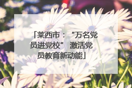 莱西市：“万名党员进党校” 激活党员教育新动能