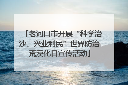 老河口市开展“科学治沙、兴业利民”世界防治荒漠化日宣传活动