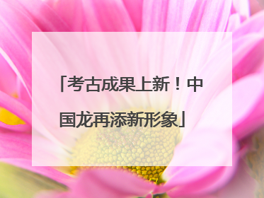 考古成果上新！中国龙再添新形象