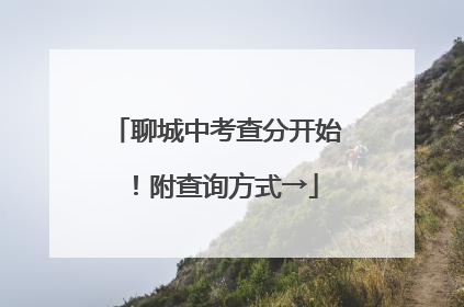 聊城中考查分开始！附查询方式→
