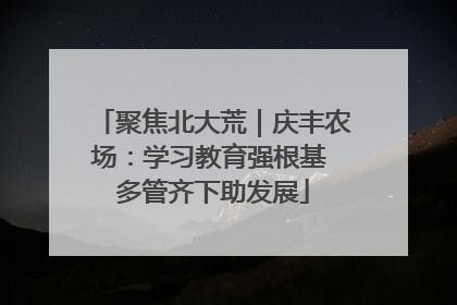 聚焦北大荒｜庆丰农场：学习教育强根基 多管齐下助发展
