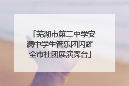 芜湖市第二中学安澜中学生管乐团闪耀全市社团展演舞台