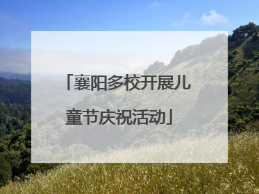 襄阳多校开展儿童节庆祝活动