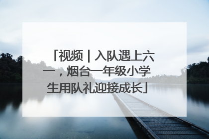视频｜入队遇上六一，烟台一年级小学生用队礼迎接成长