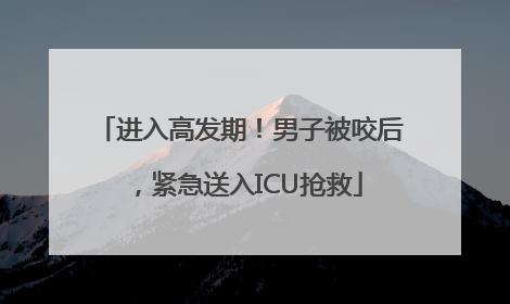进入高发期！男子被咬后，紧急送入ICU抢救