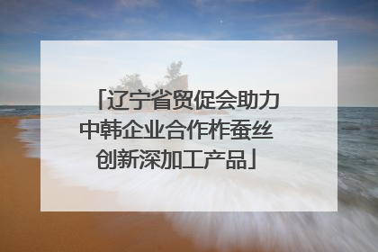 辽宁省贸促会助力中韩企业合作柞蚕丝创新深加工产品
