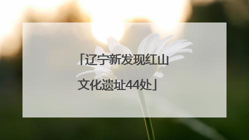 辽宁新发现红山文化遗址44处