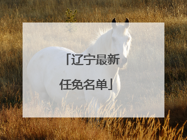 辽宁最新任免名单