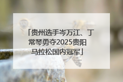 贵州选手岑万江、丁常琴勇夺2025贵阳马拉松国内冠军