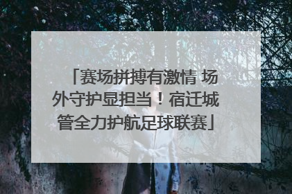 赛场拼搏有激情 场外守护显担当！宿迁城管全力护航足球联赛