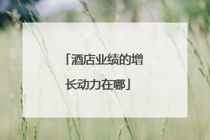酒店业绩的增长动力在哪