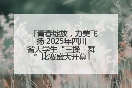 青春绽放，力美飞扬 2025年四川省大学生“三操一舞”比赛盛大开幕