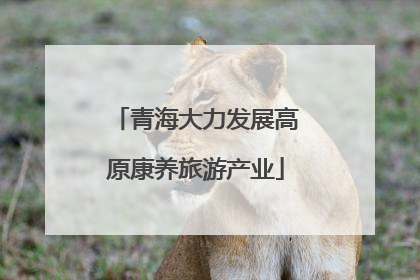 青海大力发展高原康养旅游产业