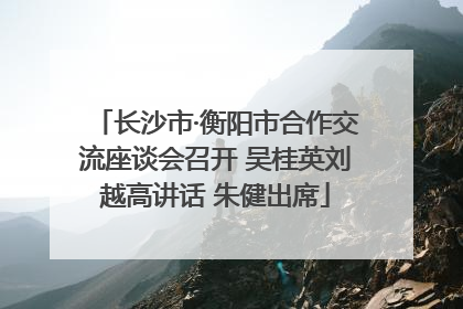 长沙市·衡阳市合作交流座谈会召开 吴桂英刘越高讲话 朱健出席